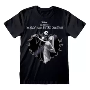 Image of Nightmare Before Christmas T-Shirt Bat Heart Size M