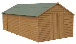 Image of Forest Garden 10 x 20ft Apex Shiplap Dip Treated Double Door Windowless Shed with Base