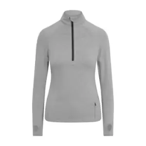 Image of AWDis Just Cool Womens/Ladies Cool-Flex Half Zip Top (L) (Silver Grey)