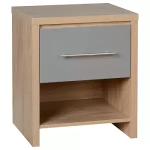 Image of Seville Grey Bedside Table Grey