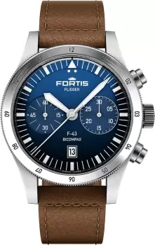 Image of Fortis Watch Flieger F-43 Bicompax Liberty Blue