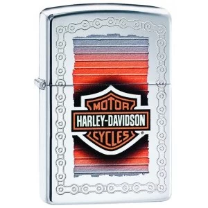 Image of Zippo Harley Davidson Lustre High Polish Chrome Finish Windproof Lighter