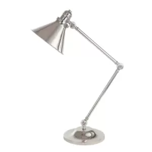 Image of Table Lamp- Highly Polished Nickel Finish- LED E27 60W Single Bulb - d02123