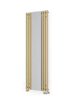 Image of Terma Rolo Mirror Matt Brass Vertical Designer Radiator, (W)590mm X (H)1800mm