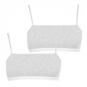 Image of Calvin Klein 2 Pack CK One Cotton Bralettes - Grey Heather8HT