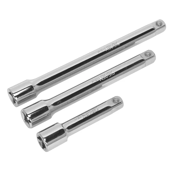 Image of Genuine SEALEY S0719 Extension Bar Set 3pc 3/8Sq Drive