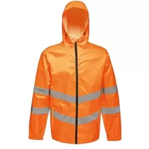 Image of Regatta Unisex Hi Vis Pro Packaway Reflective Work Jacket (XXXL) (Orange) - Orange