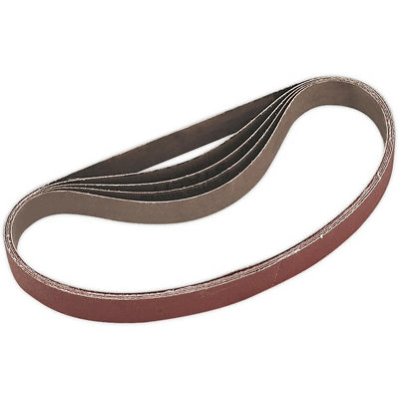 Image of Loops 5 PACK - 20mm x 520mm Sanding Belts - 120 Grit Aluminium Oxide Slim Detail Loop Multi