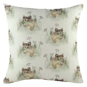 Image of Hedgerow Mice Repeat Cushion Multicolour