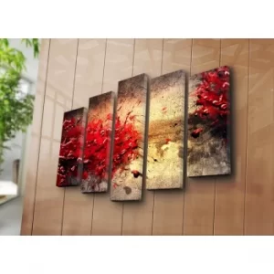 Image of 5PATK-65 Multicolor Decorative Canvas Painting (5 Pieces)