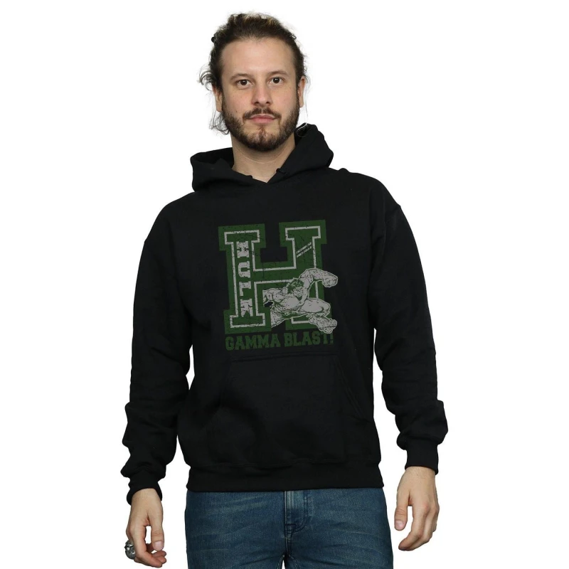 Image of Marvel Marvel Men Hulk Gamma Blast Hoodie in Black Size: Small Black S Male 5059276720100