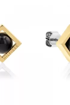 Image of Ladies THJ Framed Stones Earrings 2780792