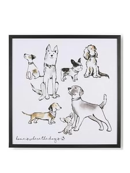 Image of Art For The Home Home Is Where The Dog Is Framed Print