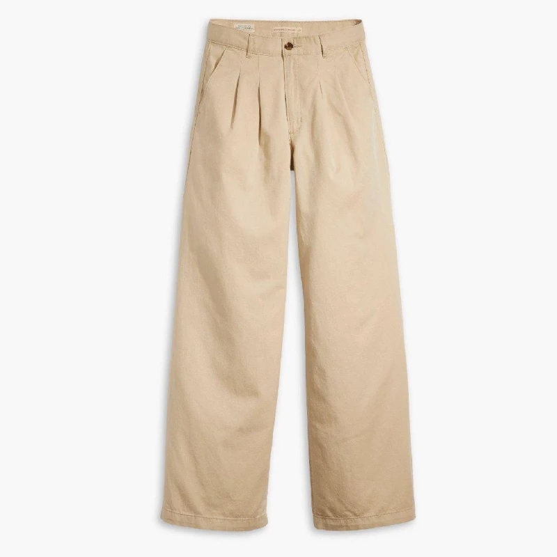 Image of Levis Womens Pleated Safari Wide Leg Trousers Safari female 26 L32