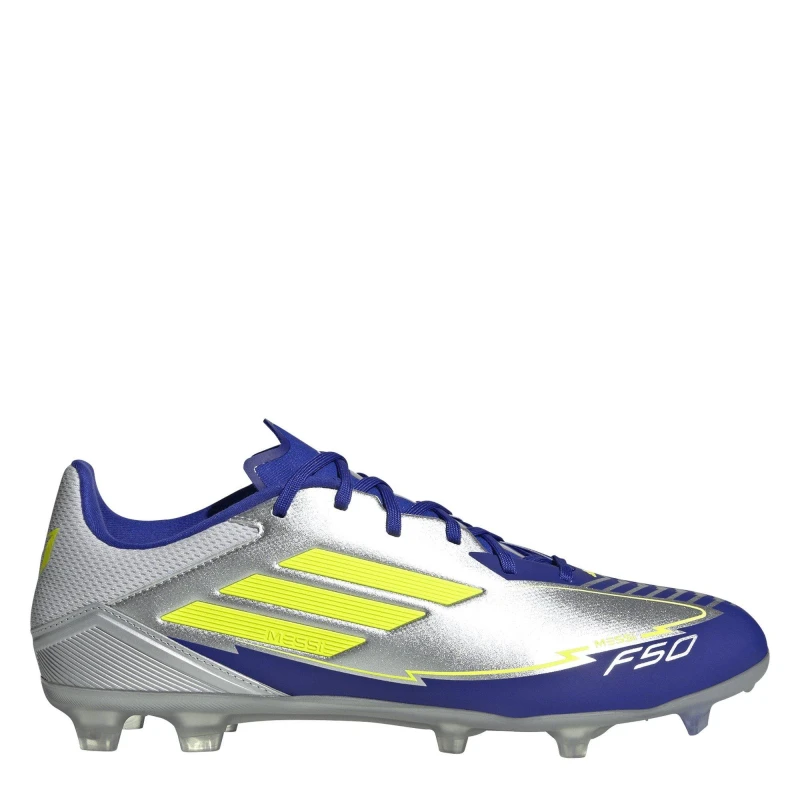 Image of adidas Messi F50 Academy Adults Firm Ground Football Boots - Silver Silver 9