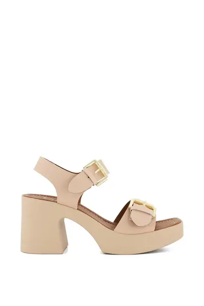 Image of Dune London 'Jenies' Leather Sandals Light Pink