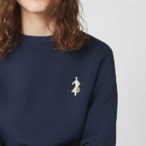 Image of Nintendo Zelda Unisex Embroidered Sweatshirt - Navy - M
