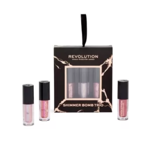 Image of Makeup Revolution Shimmer Bomb Lip Trio Gift Set