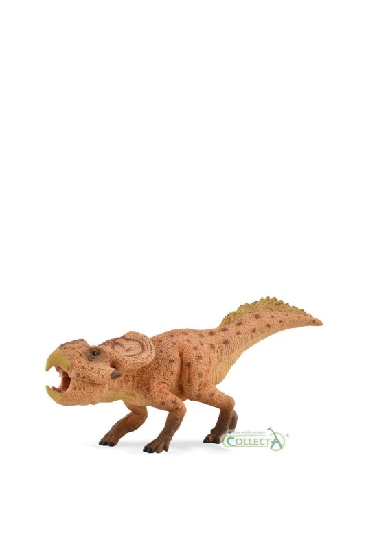 Image of CollectA Protoceratops Dinosaur Toy with Movable Jaw in Orange Orange Unisex