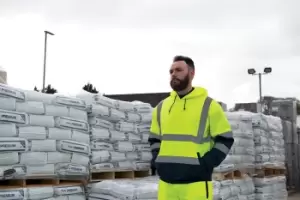 Image of Tough Grit 538274 Hi-Vis 2-Tone Hoodie Yellow/Navy M