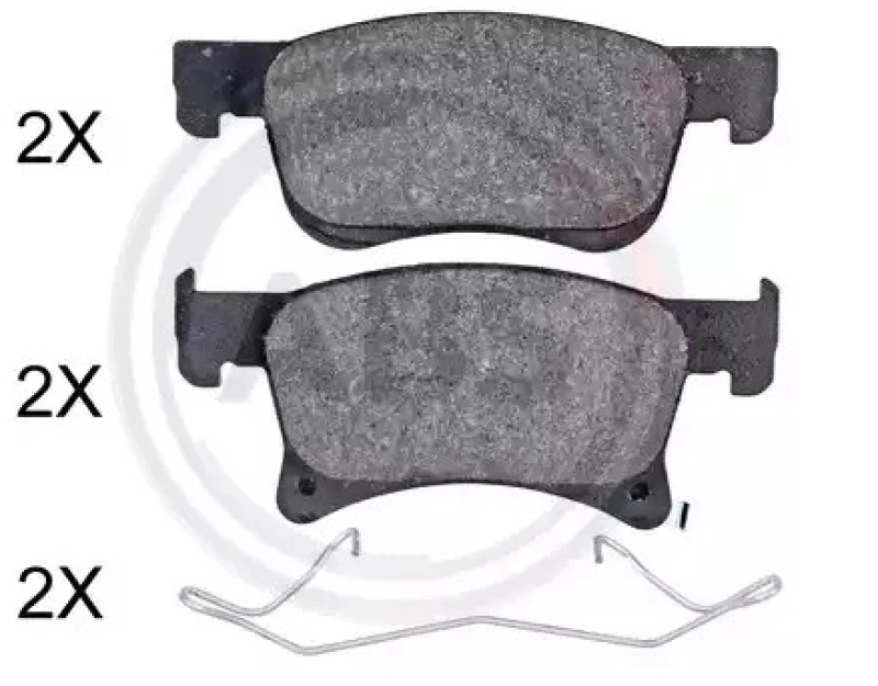 Image of A.B.S. 35082 Brake pad set with acoustic wear warning Brake Pad Set,disc brake (402)