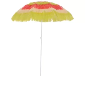 Image of Outsunny Hawaii Beach Umbrella Foldable Parasol-Rainbow