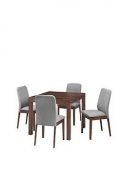Image of Julian Bowen Melrose 90-180 Cm Extending Table + 4 Berkley Chairs