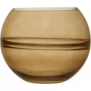 Image of Optik Smoked Glass Round Vase - Premier Housewares
