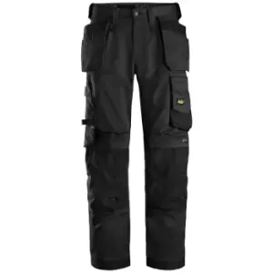 Image of Snickers 6251 Allround Work Stretch Loose Fit Trousers Holster Pockets Black 30" 32"