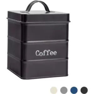 Image of Vintage Metal Kitchen Coffee Canister - Black - Harbour Housewares