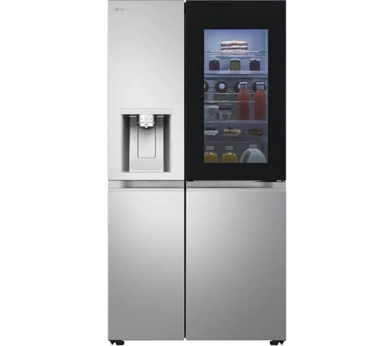 Image of LG InstaView GSXE91BSAD American-Style Smart Fridge Freezer - Brushed Steel, Brushed Steel 8806096071946