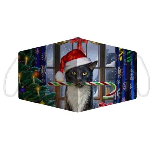 Image of Christmas Lisa Parker Krampuss Cat Face Covering - Large