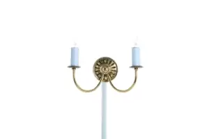 Image of Solar Polished Brass Candle Wall Lamp