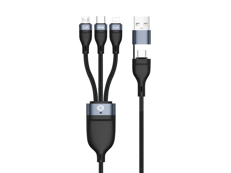 Image of Conceptronic ETTA05B15 USB 3-in-1 PD 3.0 60W Charging Cable 1.5M. 20V