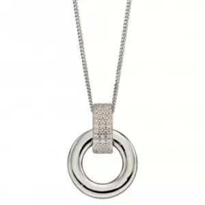 Image of Pave Organic Donut Hoop Pendant P4895C