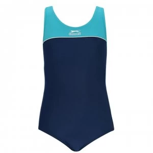 Image of Slazenger Racer Back Swimsuit Girls - Navy