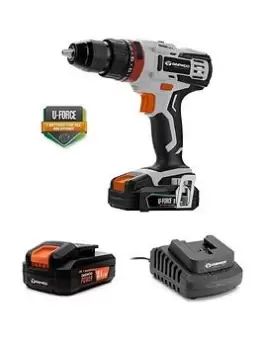 Image of Daewoo U-Force Series Battery Operated 18V Hammer Drill (2Mah Battery & Charger Included)