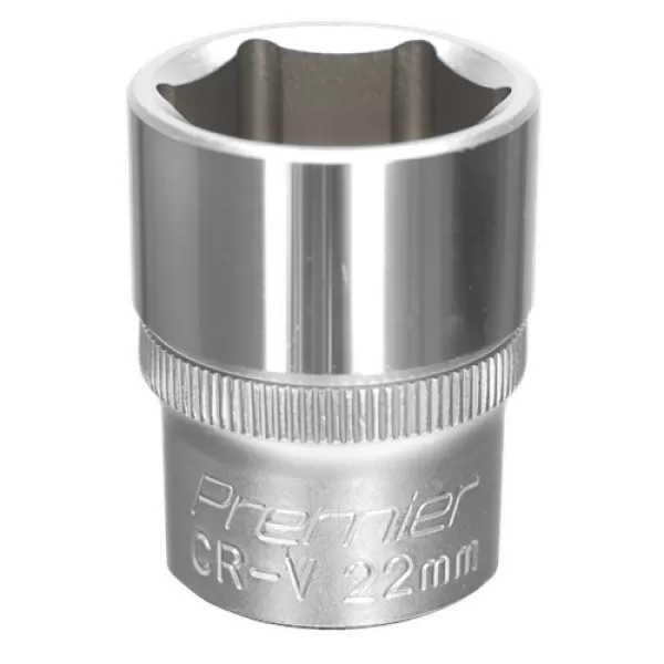 Image of Genuine SEALEY S1222 WallDrive® Socket 22mm 1/2Sq Drive