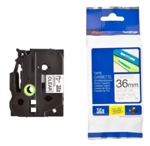 Image of Brother P-touch TZe-161 (36mm x 8m) Black On Clear Gloss Laminated