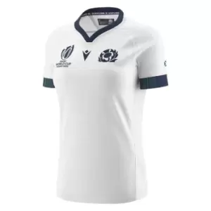 Image of Macron Scotland Rugby Away Shirt 2023 2024 Womens - White