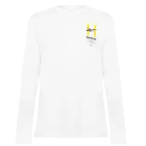 Image of Reebok Long Sleeve Hotel T Shirt Mens - White