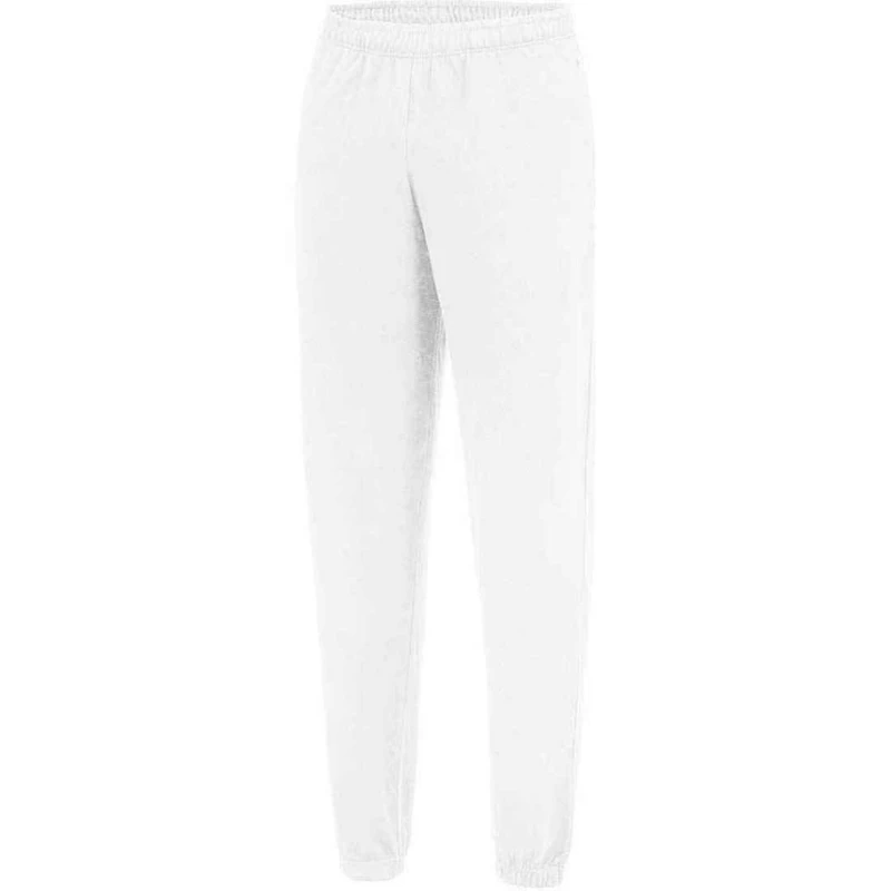 Image of AWDis AWDis Men College Cuffed Ankle Jogging Bottoms in White Size: X-Small White XS Male 5063470846566