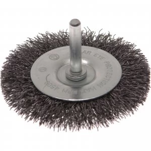Image of Faithfull Crimped Wire Wheel Brush 50mm 6mm Shank