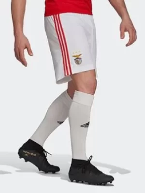 Image of adidas Benfica 21/22 Home Shorts, White/Red, Size S, Men