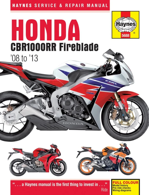 Image of 5688 - Haynes Service Manual For Honda CBR 1000 RR 2008-2013 5688