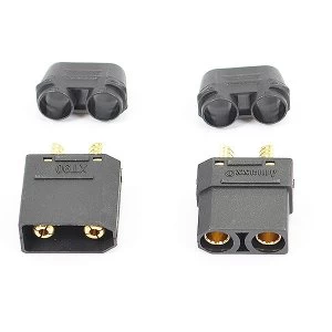 Image of Etronix Xt-90 Connector (Male/Female) Black