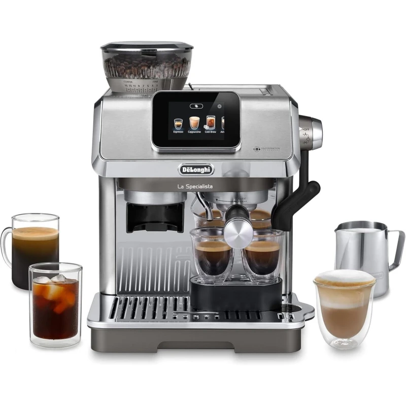 Image of DeLonghi EC9455.M La Specialista Maestro Metal Manual Bean-to cup Coffee Machine with Milk Frother EC9455.M Metal