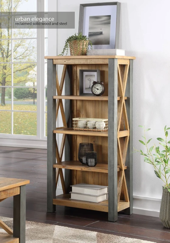 Image of Baumhaus Urban Elegance - Reclaimed Small Bookcase in Light Brown Light Brown Unisex