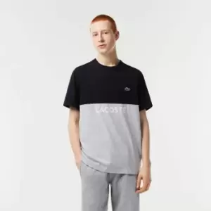 Image of Lacoste Logo-Printed Cotton T-Shirt - L