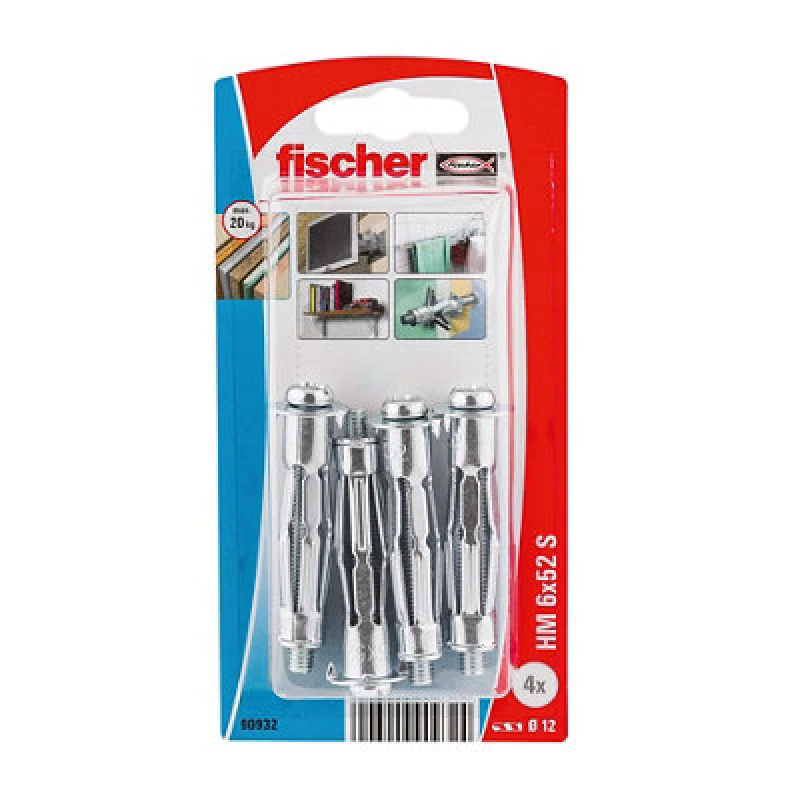 Image of Fischer Fischer 090932 HM 6 x 52 S K NV Cavity plug 52mm 12mm 1 Set 090932